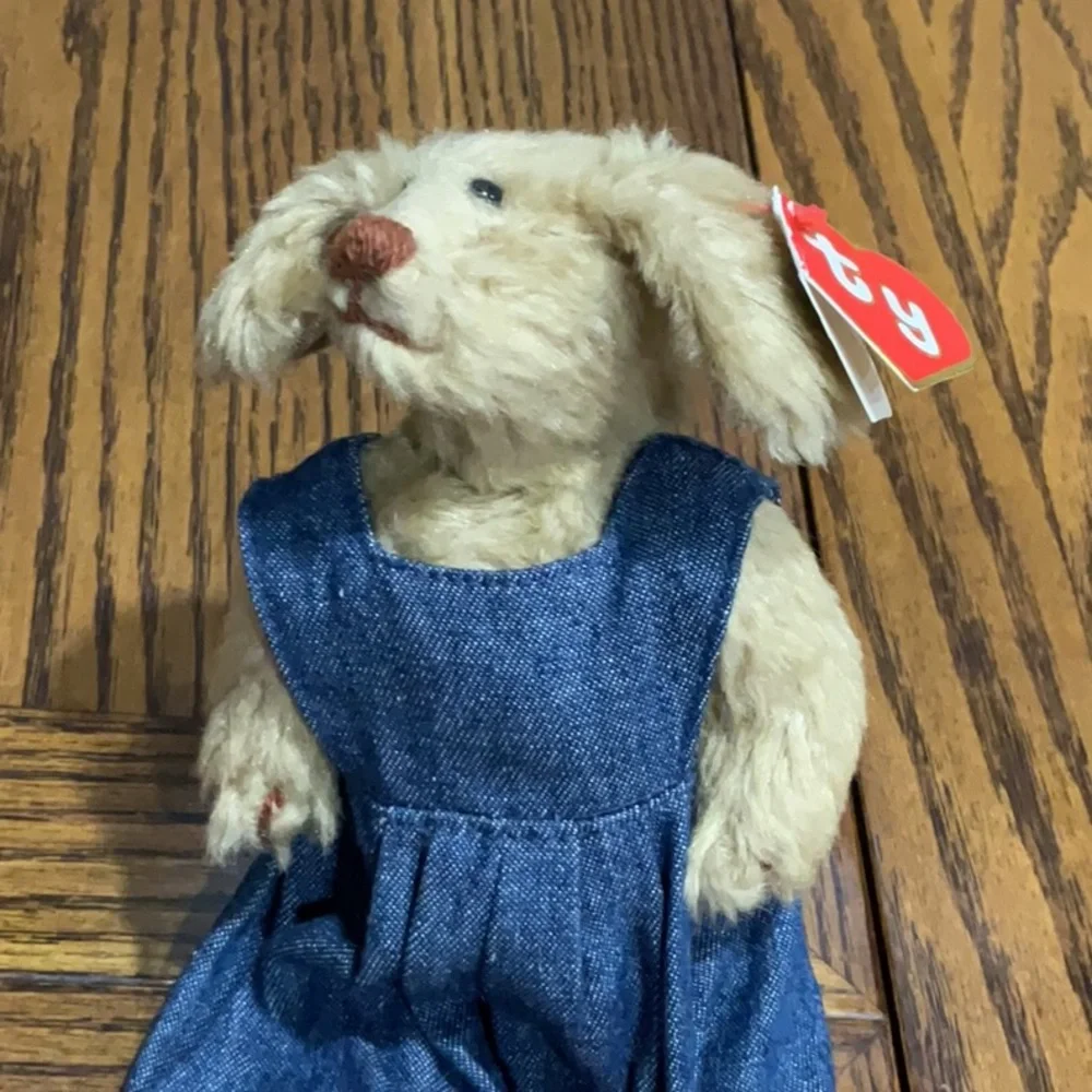 Ty “Murphy “ Original Attic Treasures dog 🐶 with floppy ears rare red hang tag